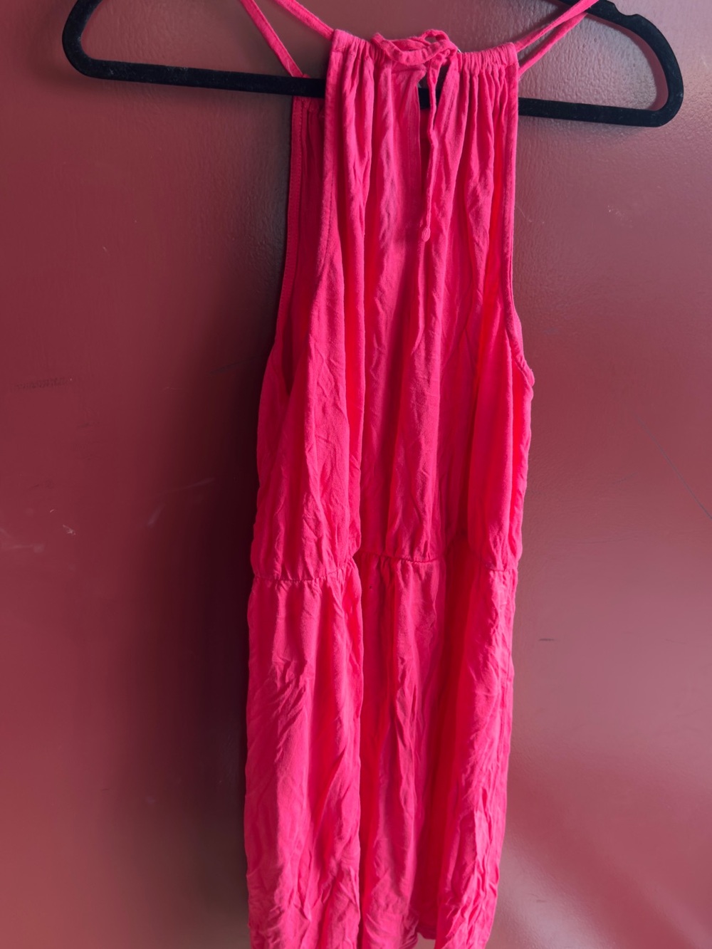 Old Navy Hot Pink Girls One-Piece Halter Romper